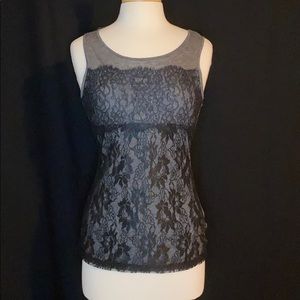 Gray/black Lace Tank Top